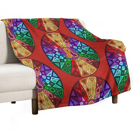 Pretty Lights - Rainbow Geometric Mandala - Psychedelic Funkadelic Trippy Festival Hallucinogen Quick-dry Throw Blanket