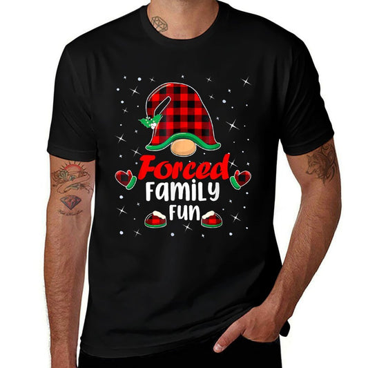 Funny Xmas Santa Hat Forced Family Fun Anti Christmas Gifts  Quick-drying T-Shirt