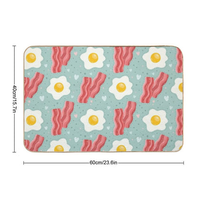 Egg And Bacon  High-Traffic Bath Mat