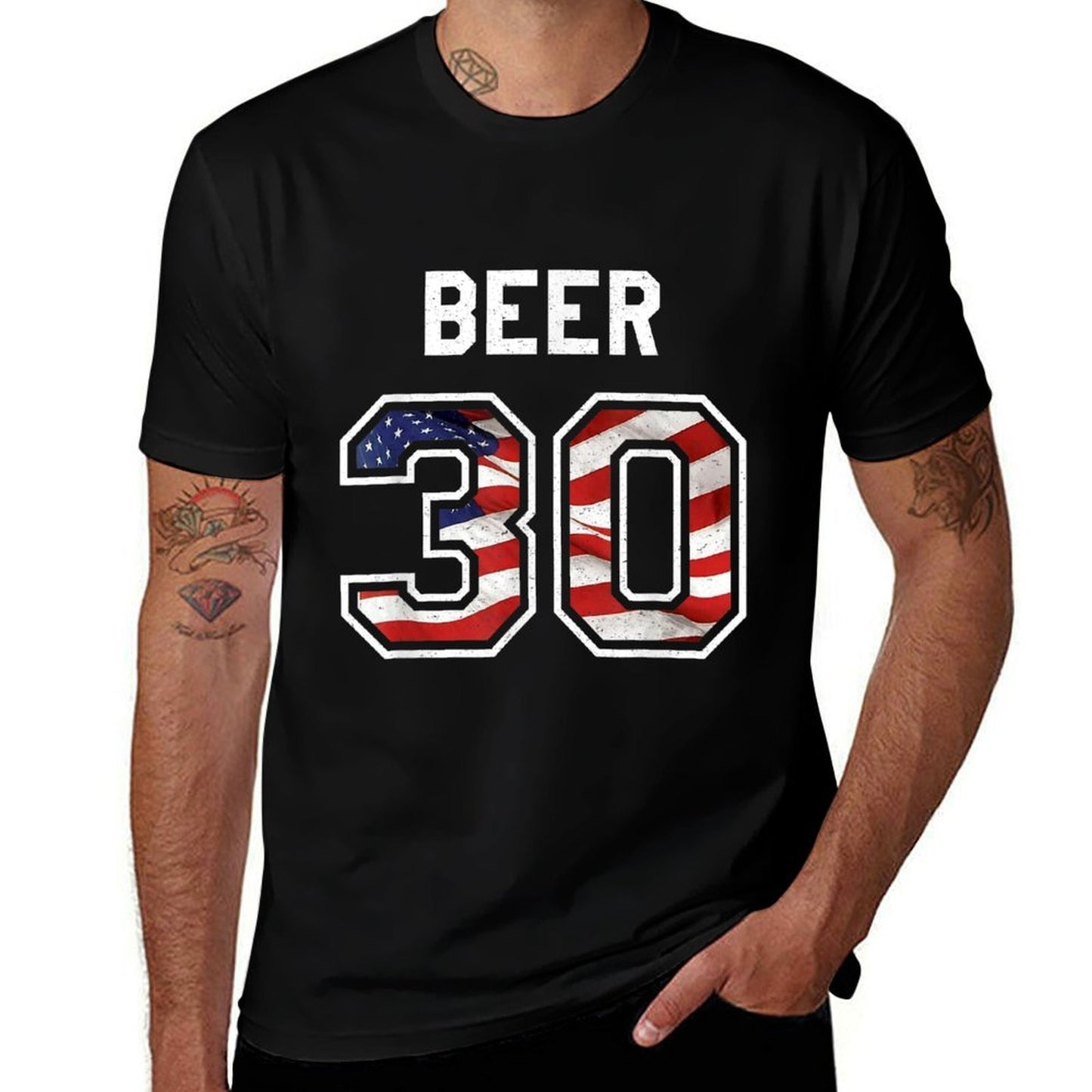 Beer Lover USA Funny 30th Birthday Humor  Durable T-Shirt