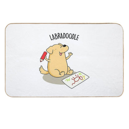 Labradoodle Funny Labrador Dog Puns  Non-Slip Bath Mat