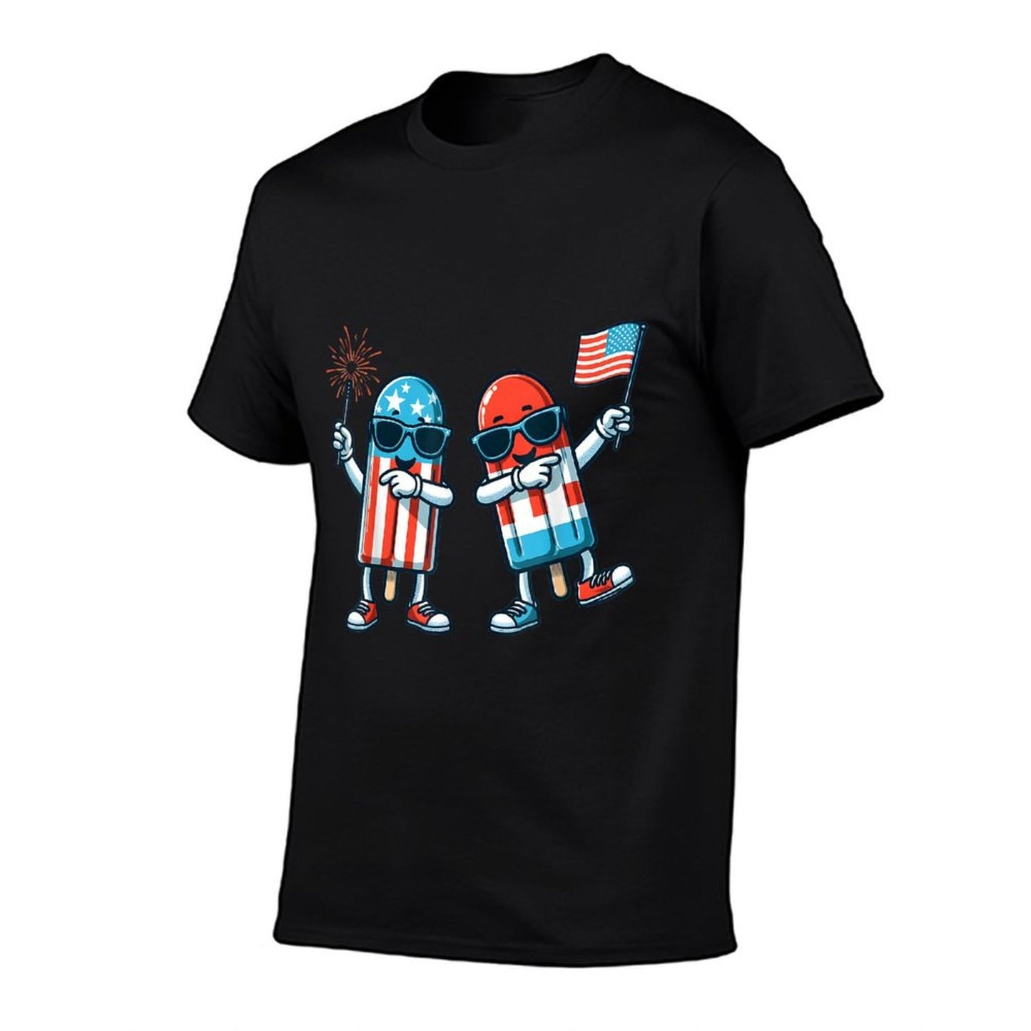 Cute Popsicle American 4th of July Patriotic Summer Boy  Cotton T-Shirt