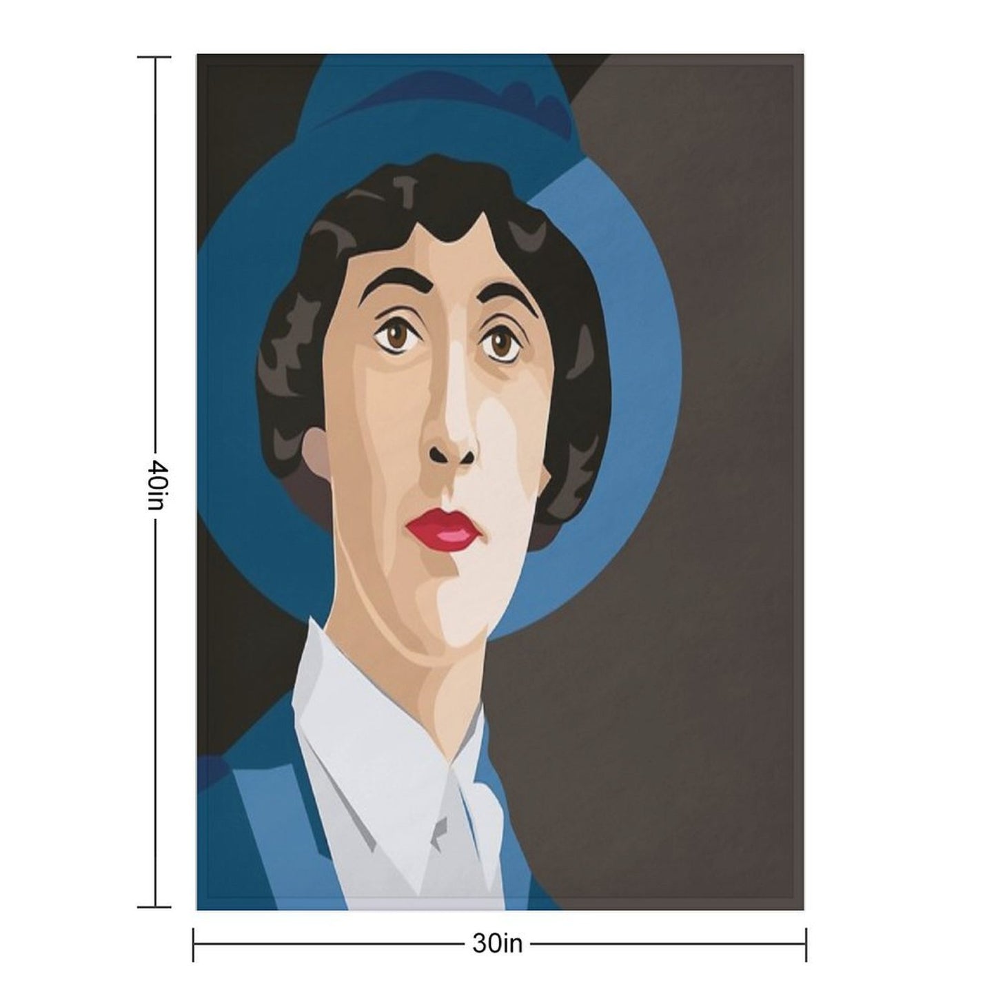 Agatha Christie Portrait All-season Throw Blanket