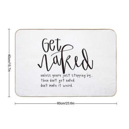 Get Naked Plain Bathroom Decor  Multi-Purpose Bath Mat