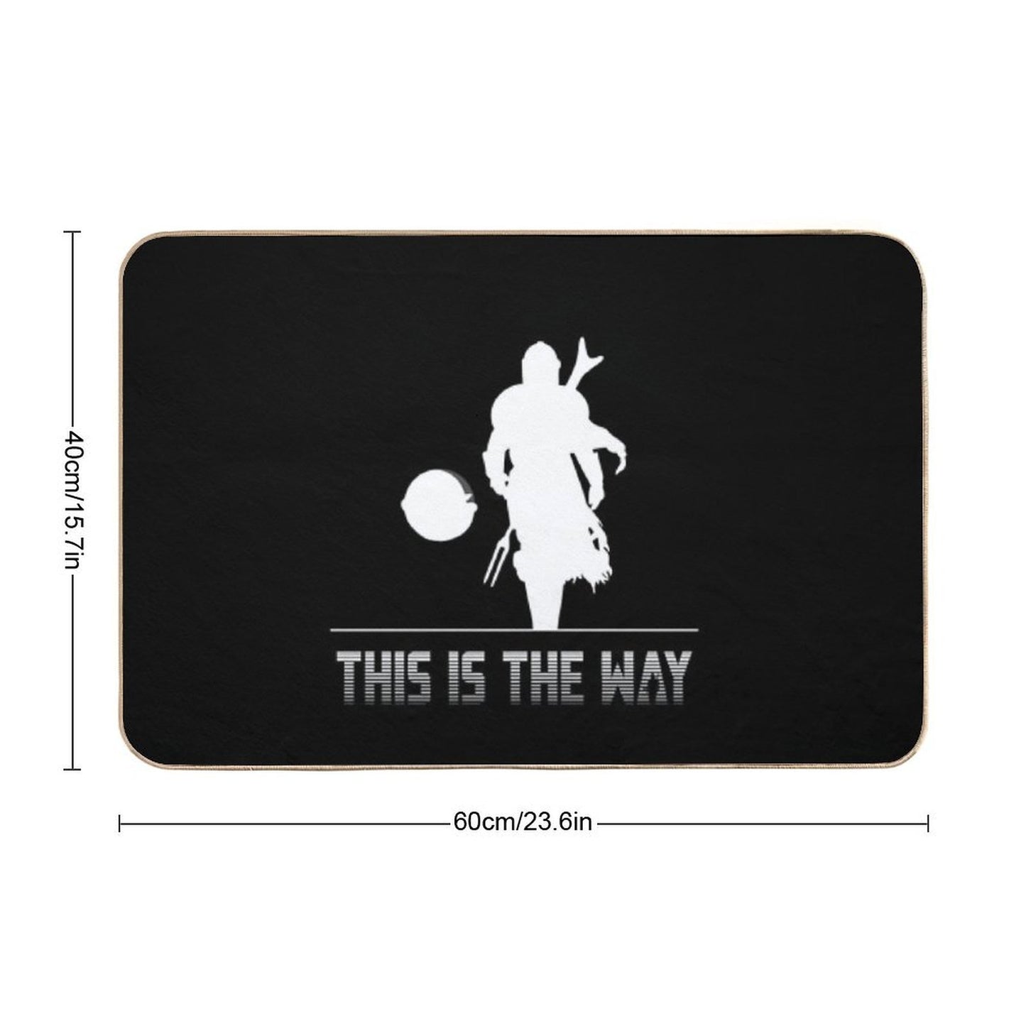 Mando Silhouette This Is The Way  Stain-Proof Bath Mat