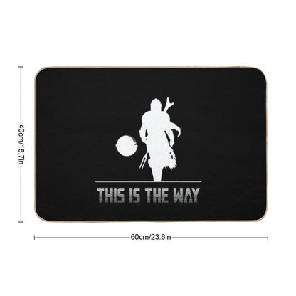 Mando Silhouette This Is The Way  Stain-Proof Bath Mat