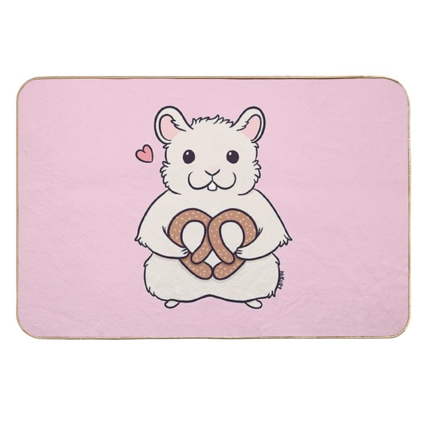 I Love You More Than This Hamster Loves Pretzels  Nikury  Pet-Safe Bath Mat