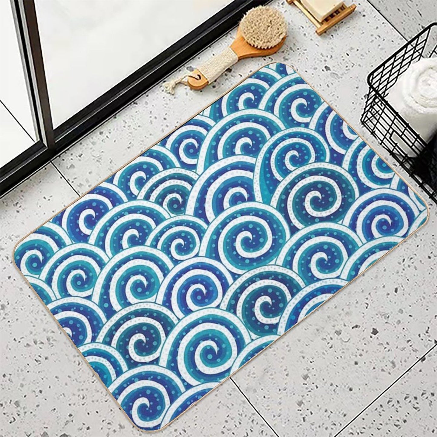 Waves And Waves  Pet-Safe Bath Mat