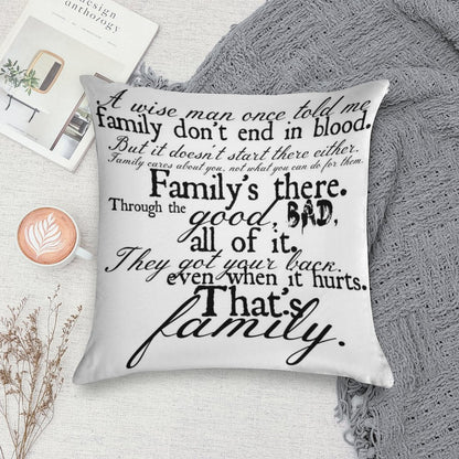 Family Don't End in Blood Soft Warmth Comfort Throw Pillow