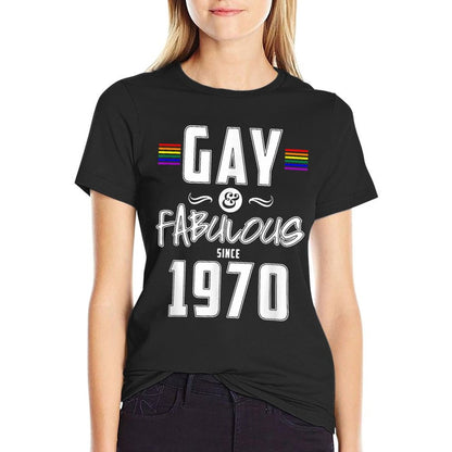 LGBTQ Gay & Fabulous Since 1970 50th Birthday  High-quality Stitching T-Shirt