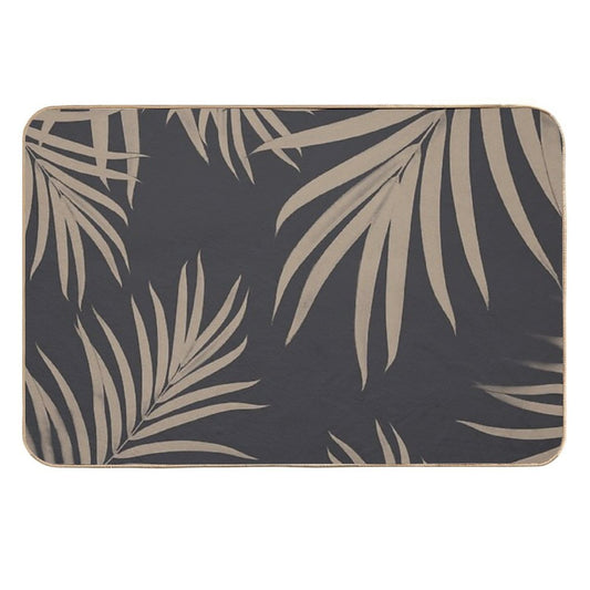 Palm Leaves Pattern Sepia Vibes #2 #tropical #decor #art  Anti-Trip Bath Mat
