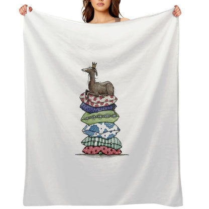 Princess On The Pea - Greyhound - Galgo - Whippet - Italian Greyhound All-season Throw Blanket