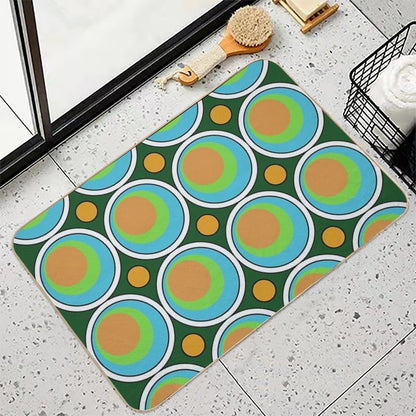 Retro Seventies Abstract Design  Multi-Purpose Bath Mat