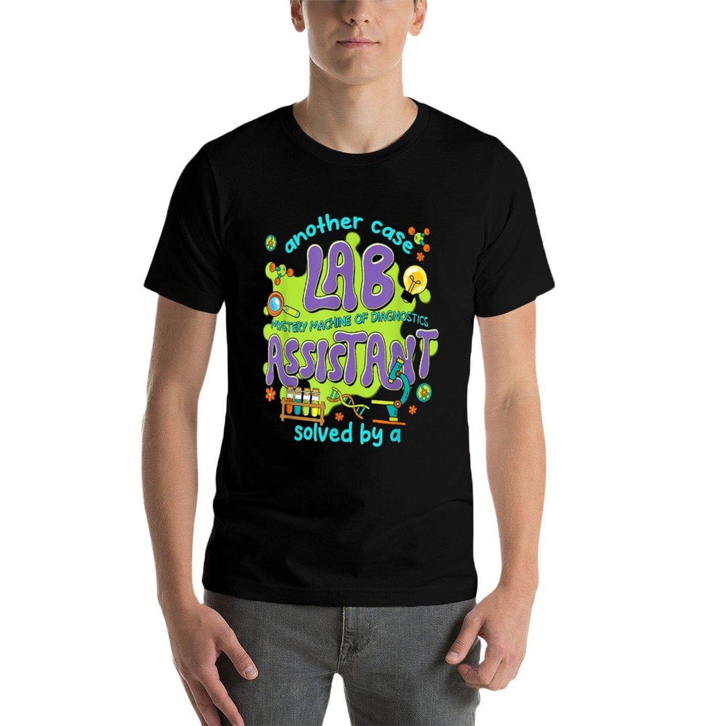 Women Lab Assistant Lab Week 2025 Vintage Mystery Machine  Eco-friendly Material T-Shirt
