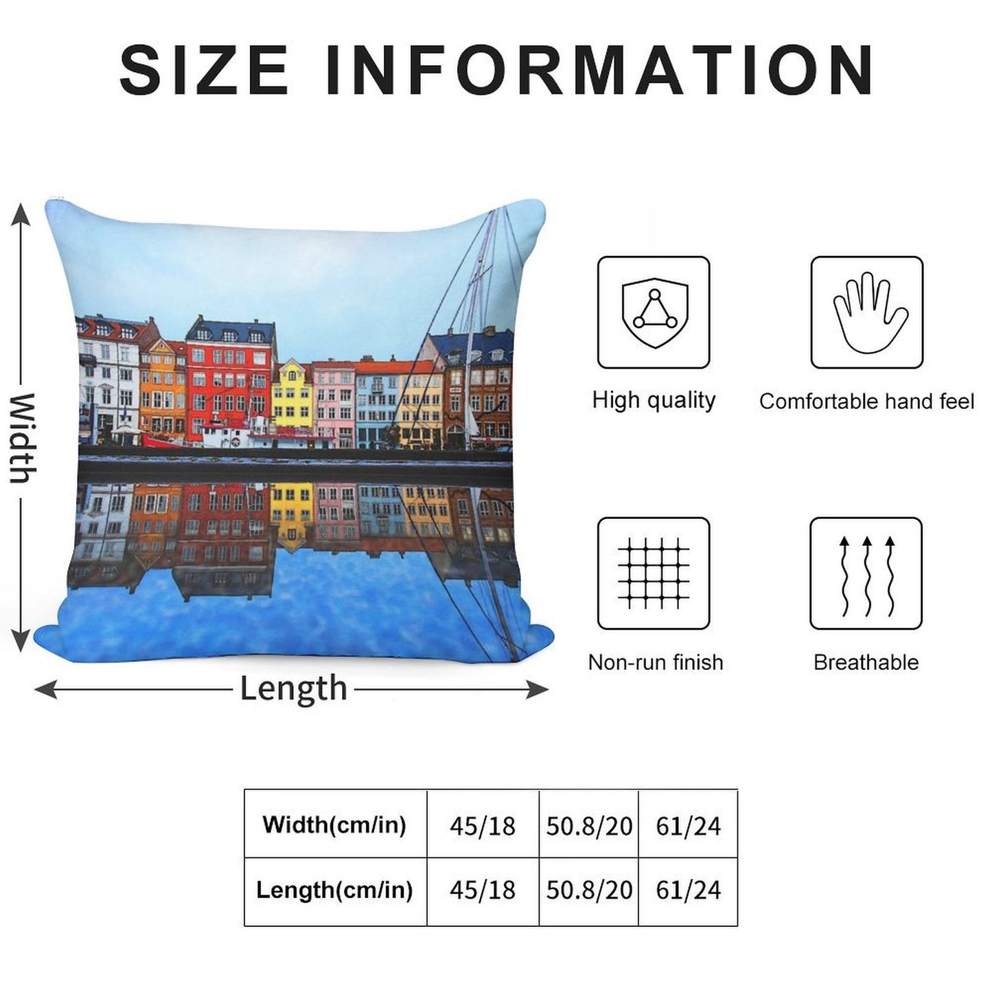 Copenhagen City Soft Gift Ready Throw Pillow
