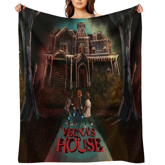 Vecna House (Monster House Parody) - Stranger Things Machine-washable Throw Blanket