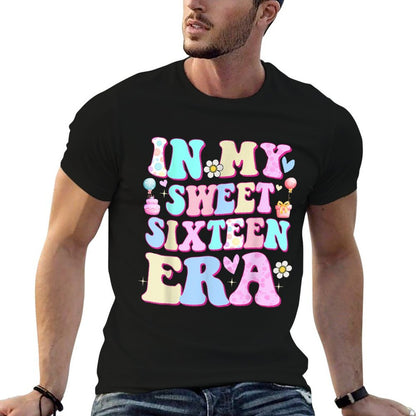 Retro Groovy In My Sweet Sixteen Era Sweet 16th Birthday  Odor-resistant T-Shirt