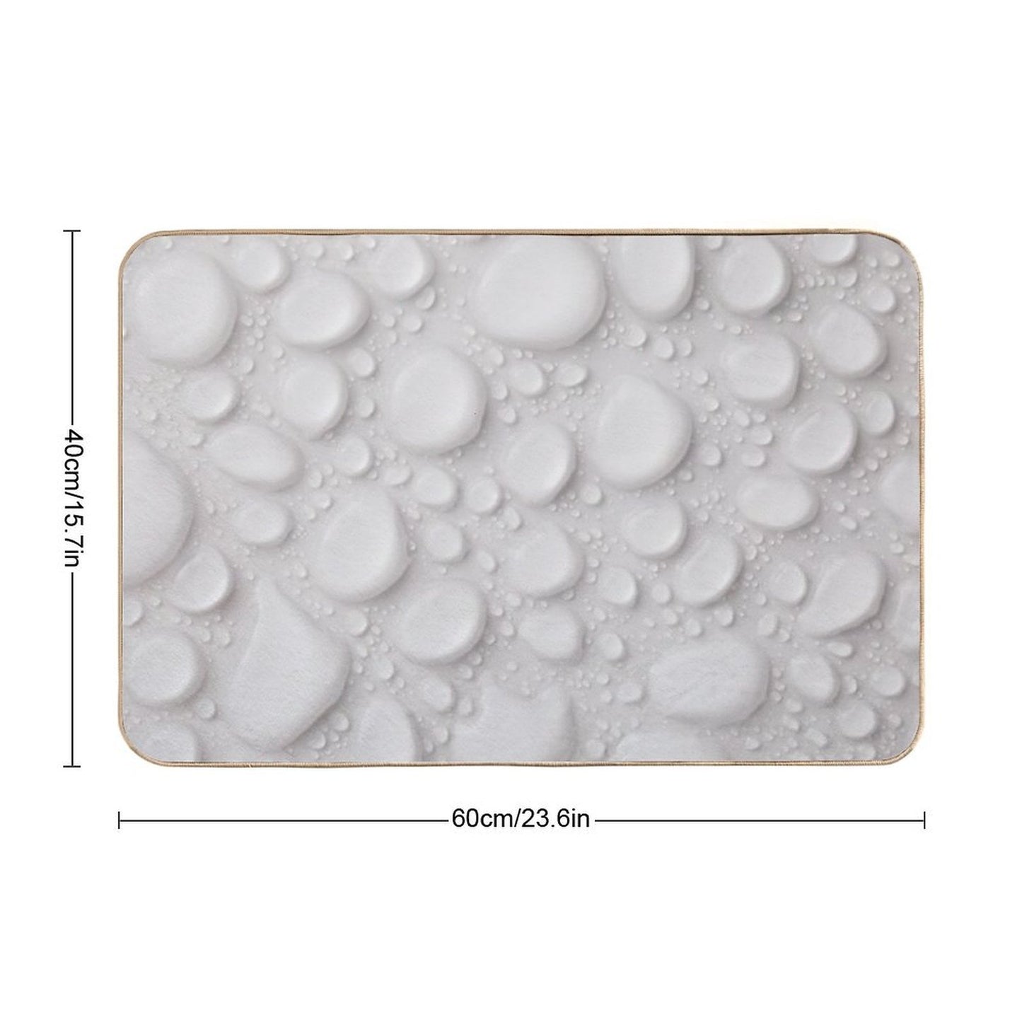 White Water Drops  Non-Slip Bath Mat