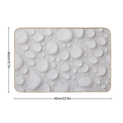 White Water Drops  Non-Slip Bath Mat