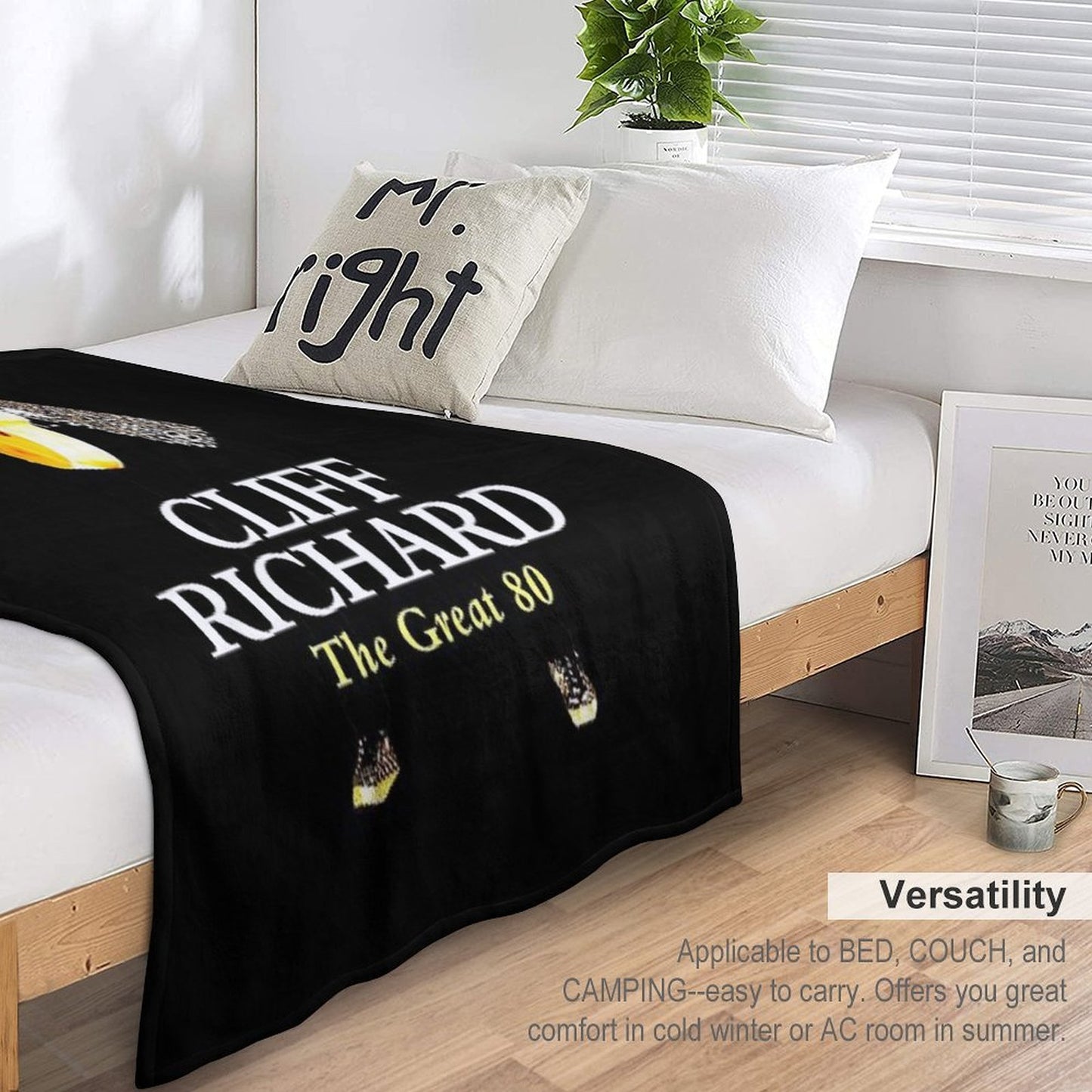 Best Clear Design of American Legend Singer Songwriter  Actor Cliff Richard Anti-pilling Throw Blanket