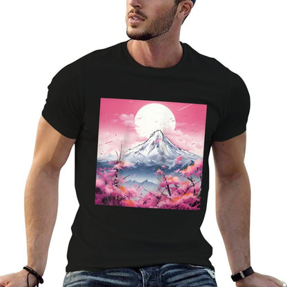 Sakura Reverie Japanese Petals Unfold in Twilight Peaks Raglan Baseball  Tagless Design T-Shirt