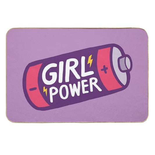 Girl Power  Stain-Proof Bath Mat