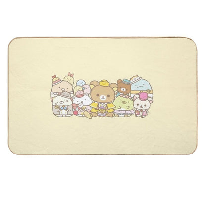 Rilakkuma And Sumikko Gurashi Inspired Graphic  Slip-Resistant Bath Mat