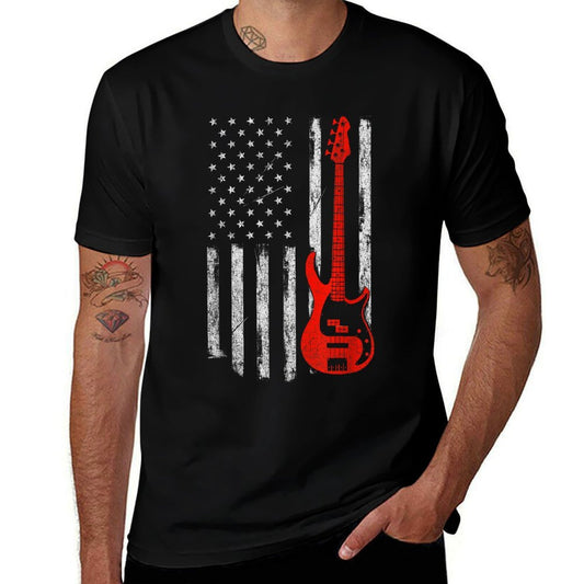 Bassist - USA American Bass Guitar Player Musician  Affordable Price T-Shirt