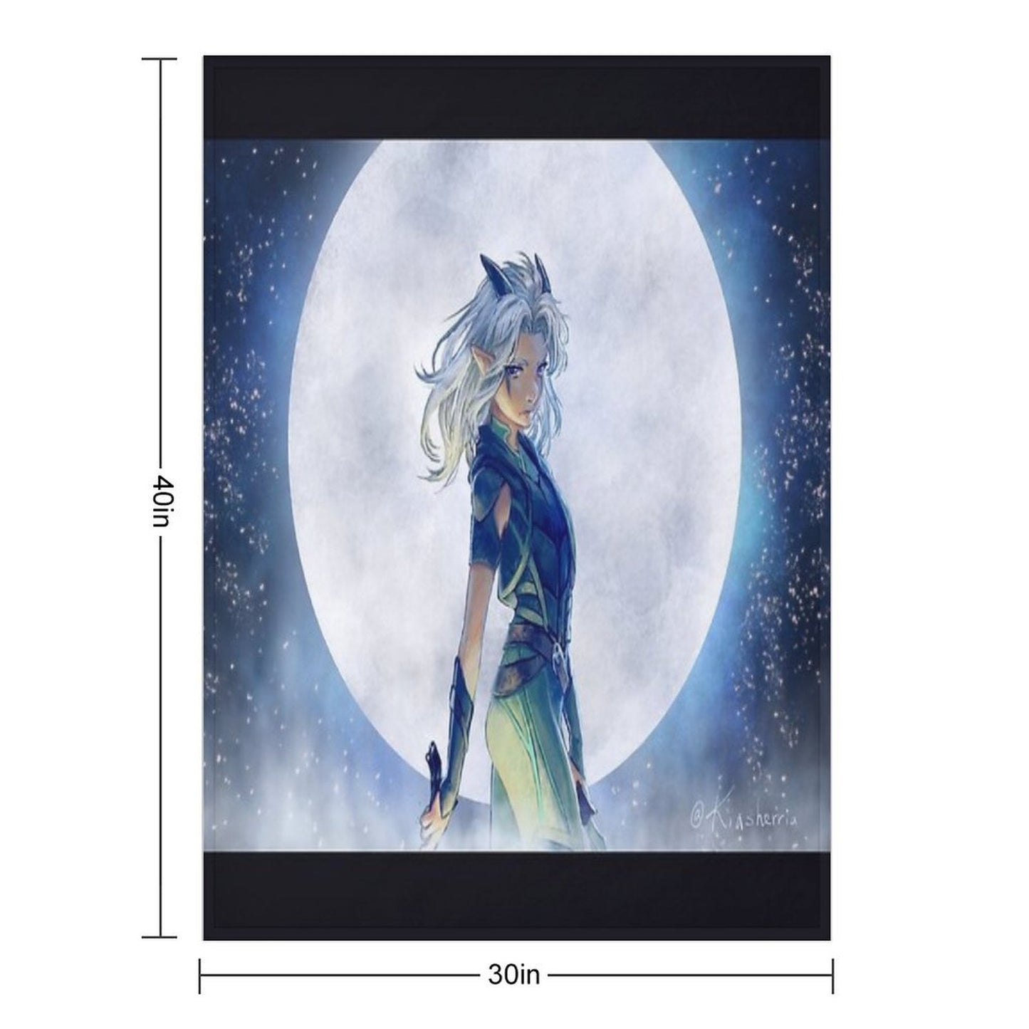 Rayla And Moon Compact Throw Blanket