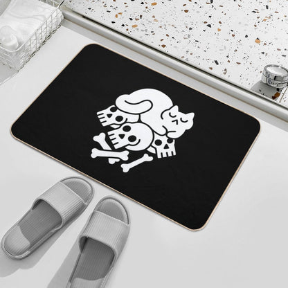 Catnap on A Pile of Bones  Absorbent Bath Mat
