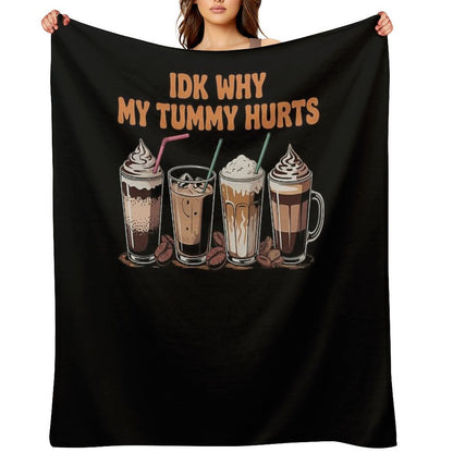 I Don’t Know Why My Tummy Hurts Anti-pilling Throw Blanket