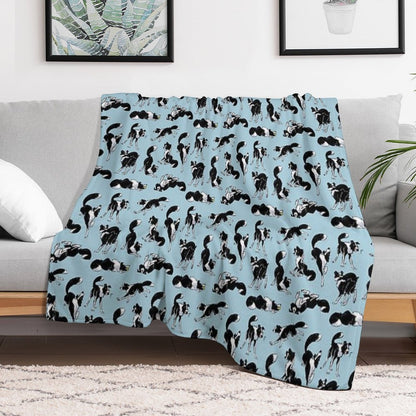 Border Collie Easy Care Throw Blanket