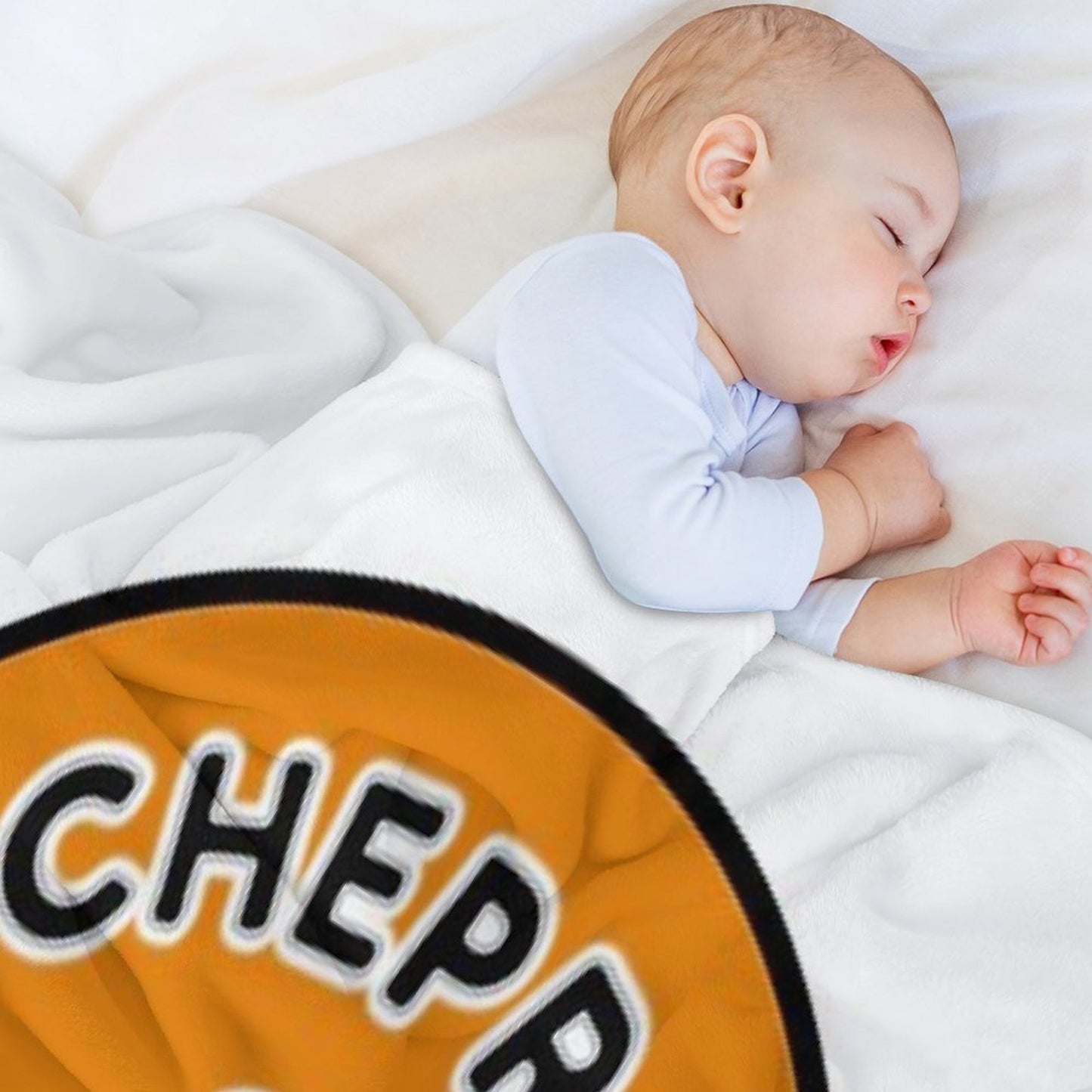 WycheproofMCC Black on Orange Sustainable Throw Blanket
