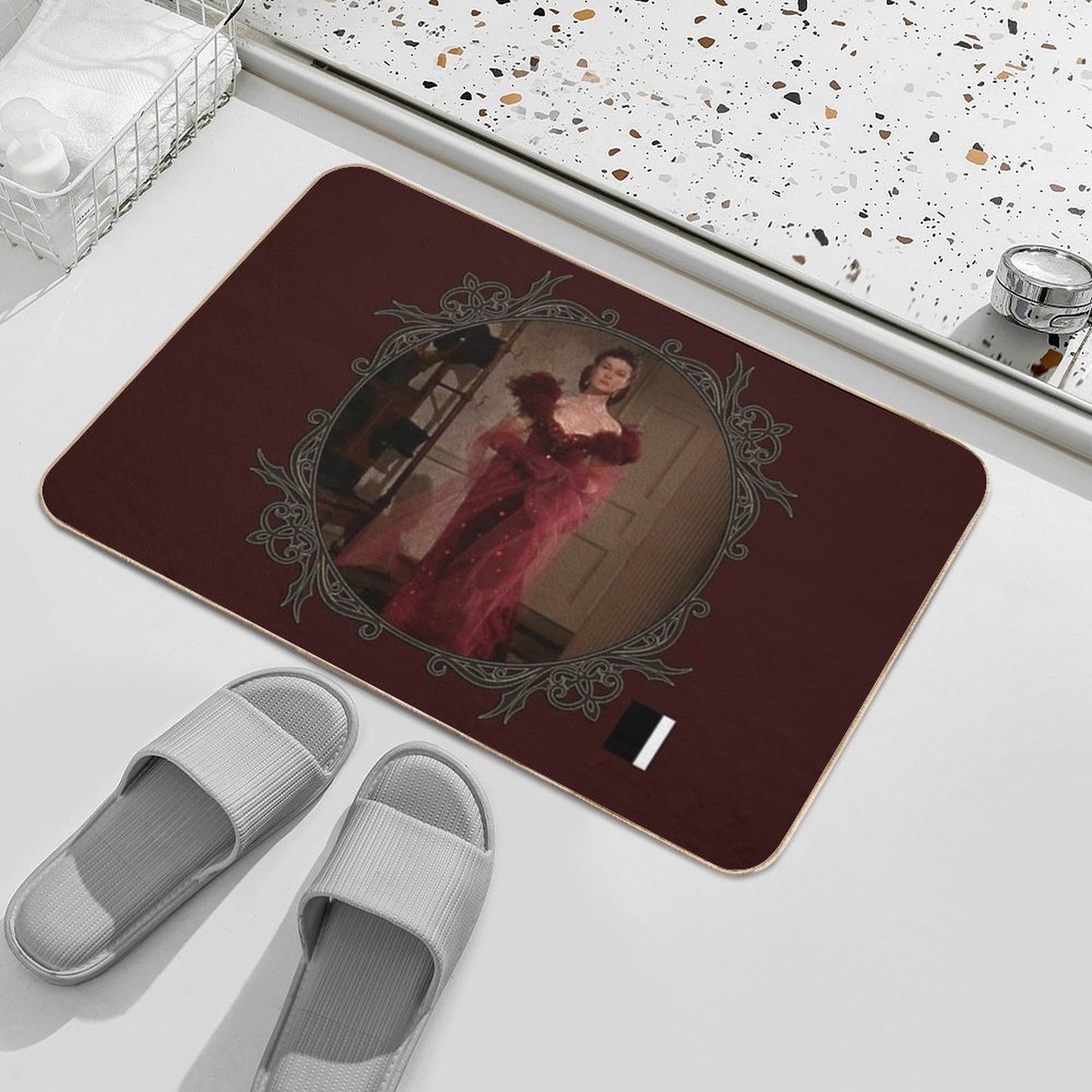 Scarlett Red Dress Durable Bath Mat