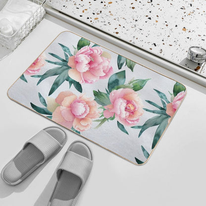 Flower Design, Flower Illustration  Absorbent Bath Mat