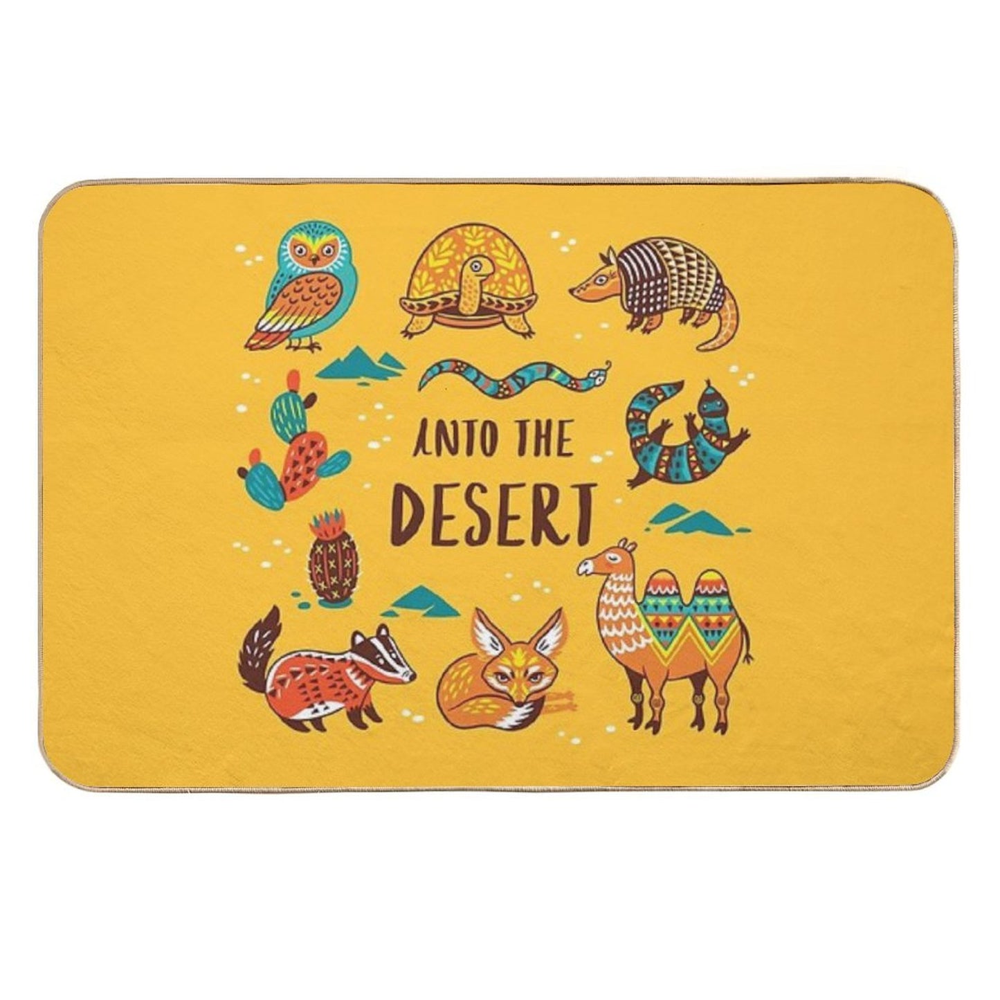 Desert Animals  Fade-Resistant Bath Mat