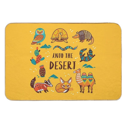 Desert Animals  Fade-Resistant Bath Mat