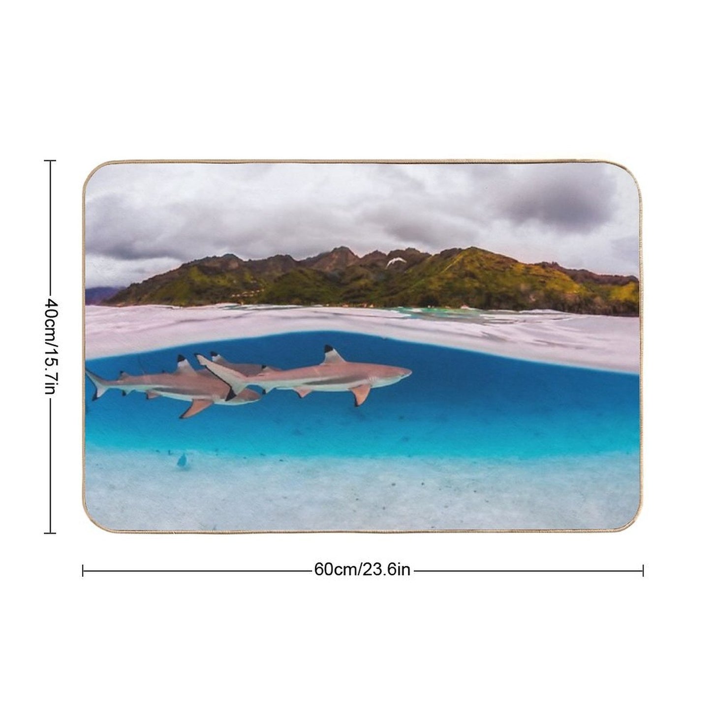 Reef Shark Durable Bath Mat