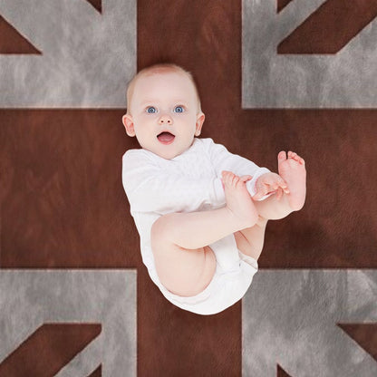 Red Distressed Union Jack Sustainable Throw Blanket