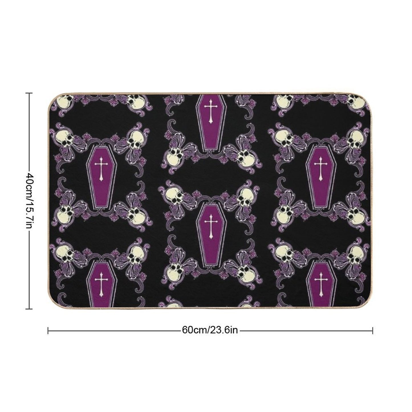 Death Print  Rapid-Drying Bath Mat