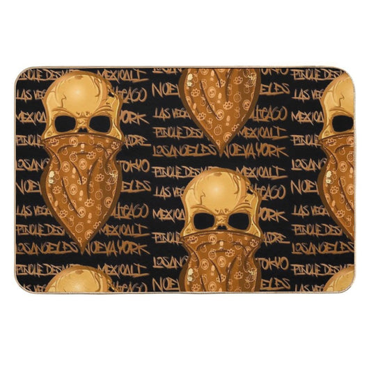 Urban Skull  Pet-Safe Bath Mat