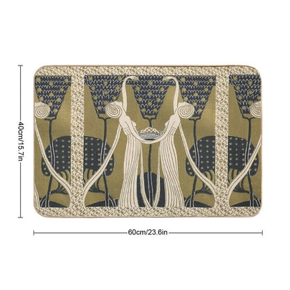 Art Nouveau Women  Easy To Clean Bath Mat