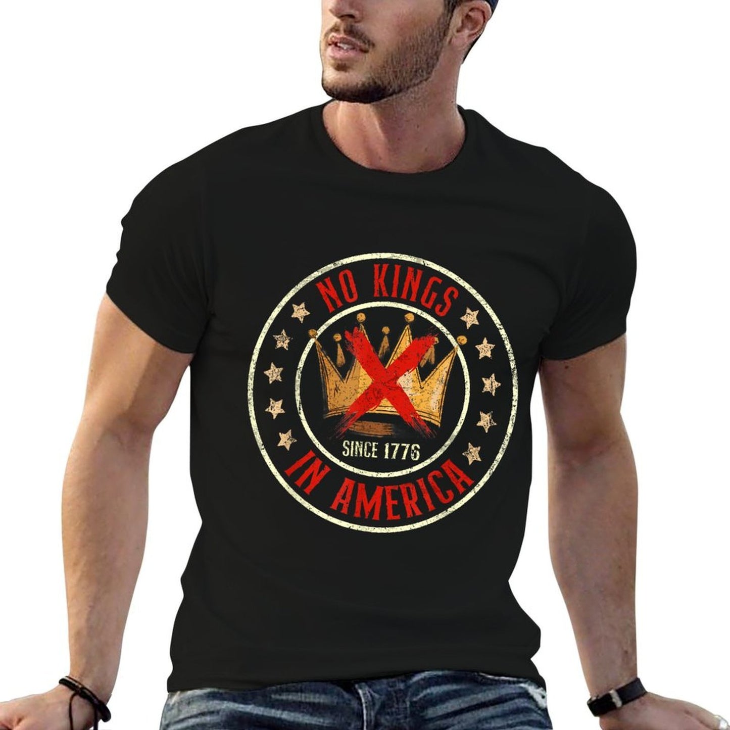 No Kings In America Since 1776  High-quality Stitching T-Shirt