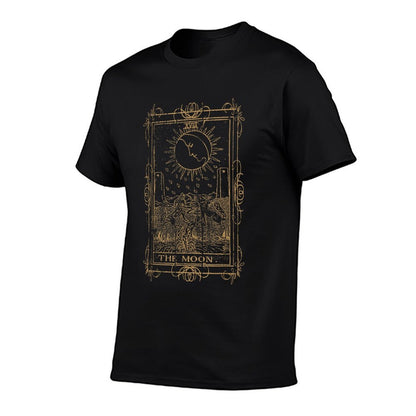 Goth Clothing Tarot Card The Moon Witchy Occult Clothes  Graphic-printed T-Shirt