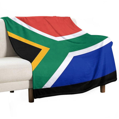 South African Springboks Flag Velvety-soft Throw Blanket