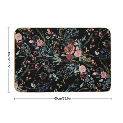 Midnight Floral  Stain-Proof Bath Mat