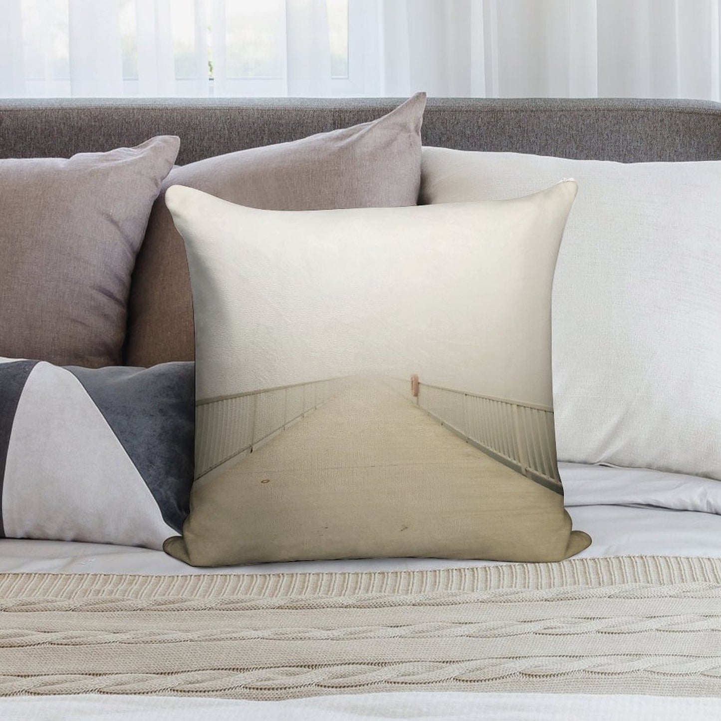 Nowhere Soft Fade-Resistant Throw Pillow
