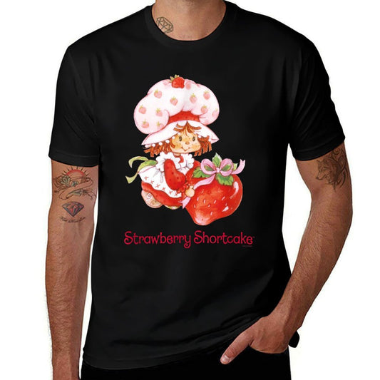 Strawberry Shortcake With Giant Strawberry And Pink Bow  Breathable T-Shirt
