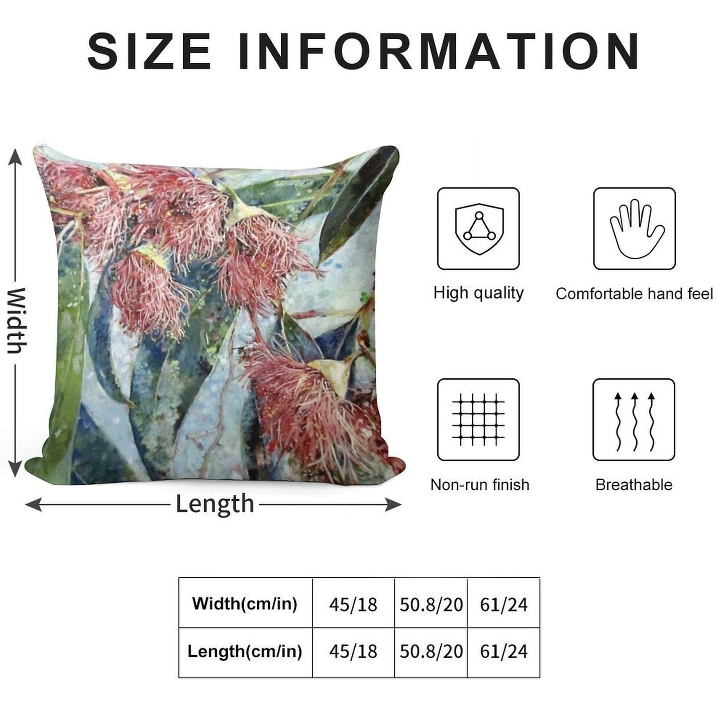 Eucalyptus Gum Blossoms Soft Gift Ready Throw Pillow