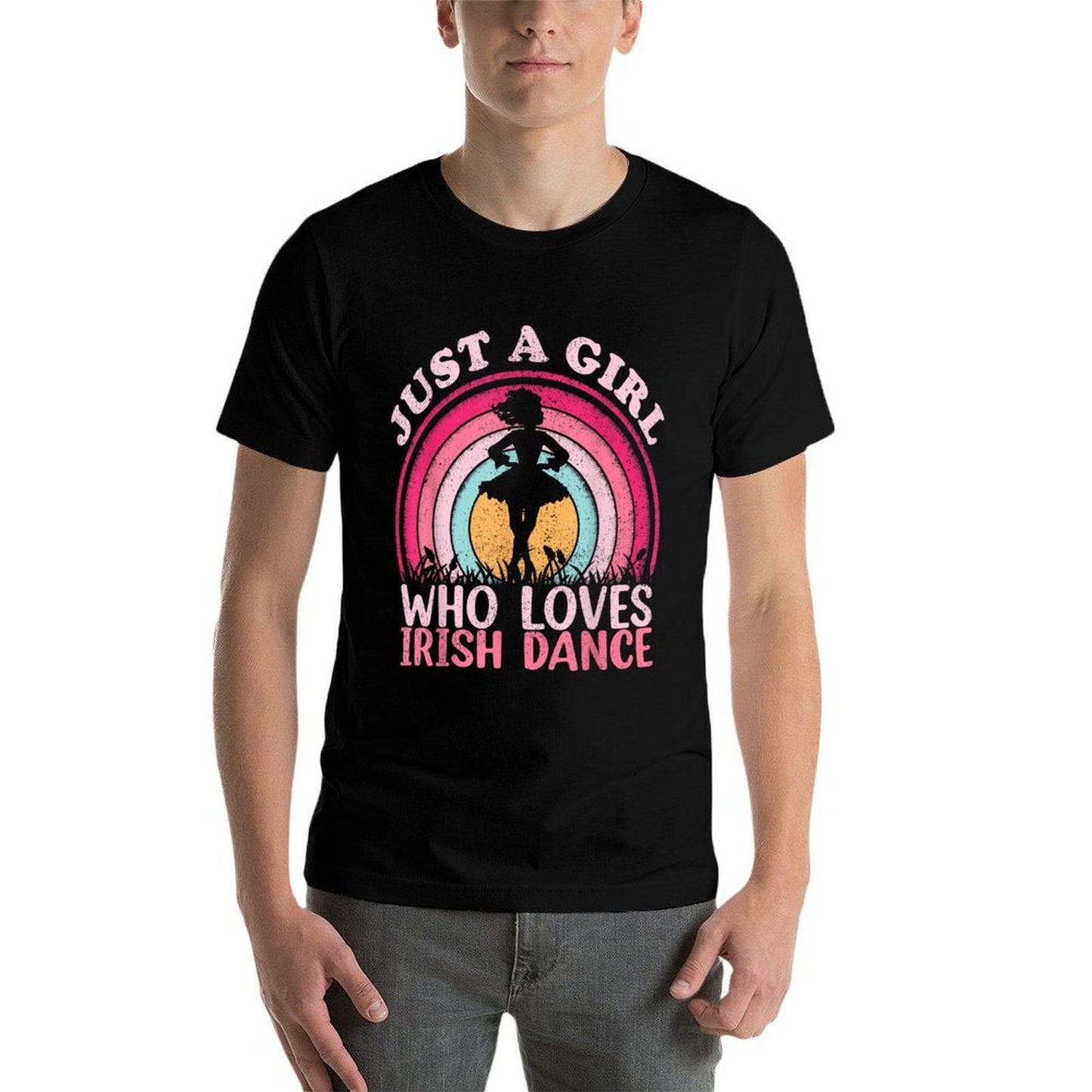 Vintage Retro Irish Dance Just A Girl Who Loves Irish Dance  Easy-care T-Shirt